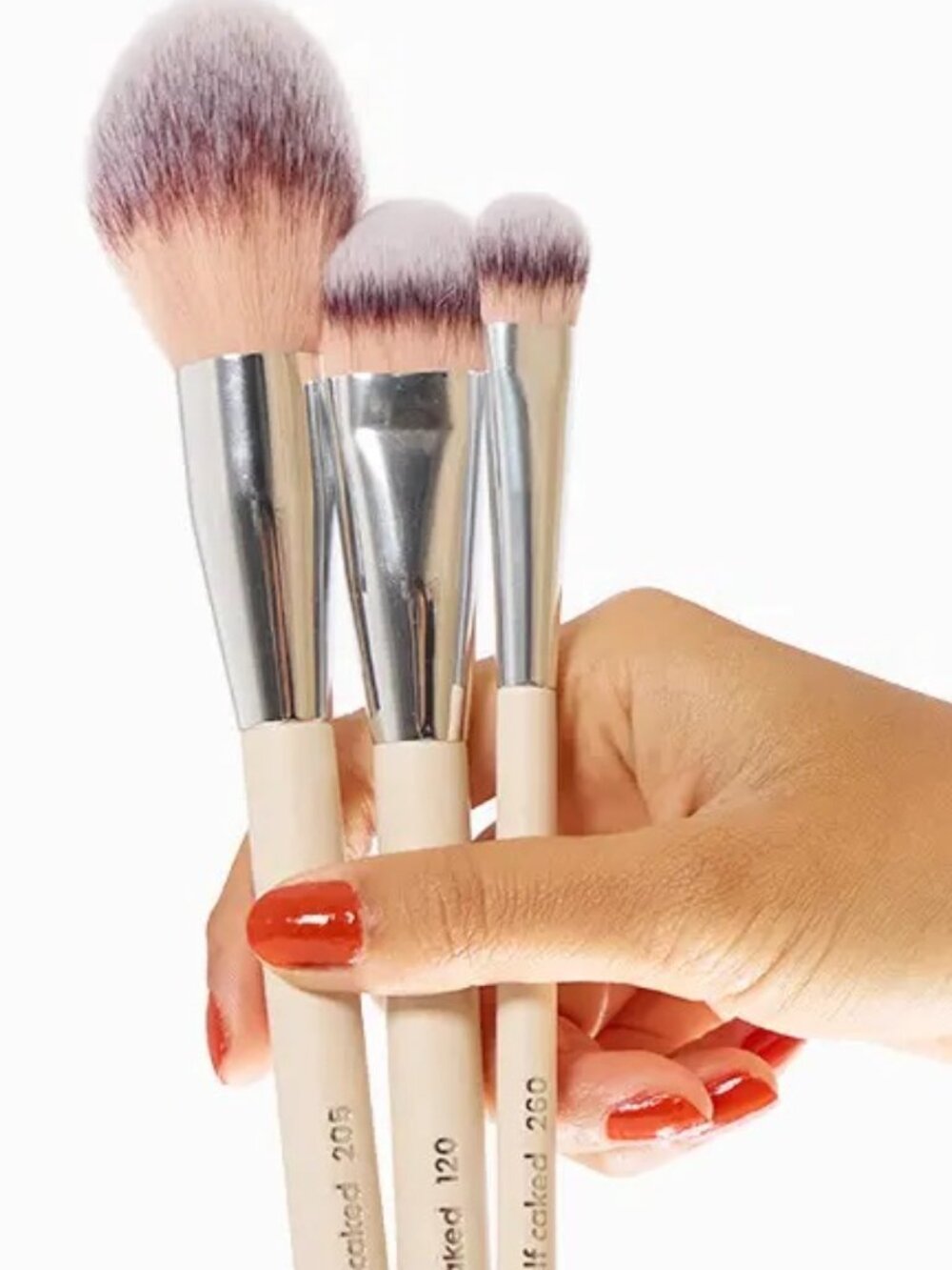 HALF CAKED The Essentials Face Collection 3 Piece Makeup Brush Set 205, 120, 260